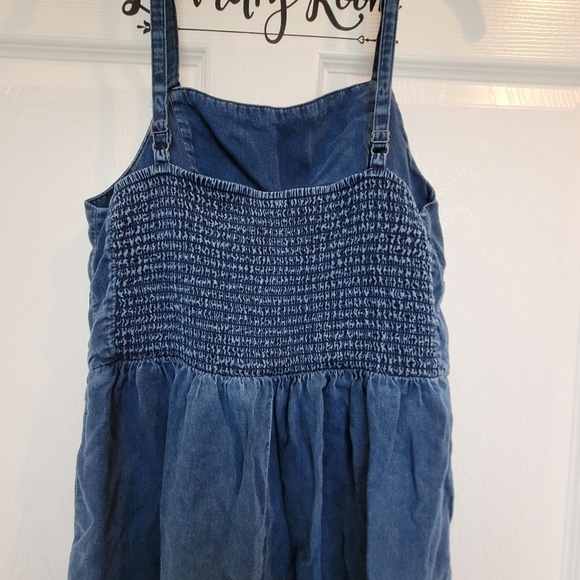 Old Navy Lyocell Denim Jumper Romper 1 Piece Outfit Women's Size Medium - Picture 3 of 13